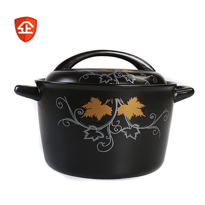 Pot king Traditional heat-resistant high temperature soup pot Ceramic earth casserole Soup pot Stew pot Casserole Open flame stone pot