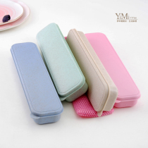 Portable chopsticks spoon set tableware three-piece adult stainless steel fork Korean students cute chopsticks box