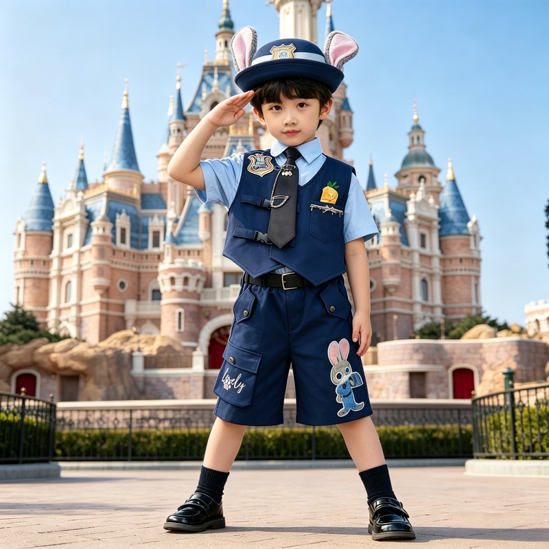 Boys' Bunny Police Officer Costume Children's Suit Summer 2026 New Model Children's Day Performance Outfit Boys and Girls Judy Police Boys' Bunny Police Officer Costume Children's Suit Summer 2026 New Model Children's Day Performance Outfit Boys and Girls Judy Police