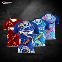 Saike cikers football suit custom men's short sleeve training suit group buying team uniform printed jersey GW lava series