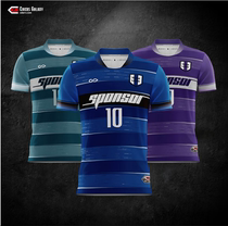 Saike cikers football uniform custom men's short sleeve competition training group buying team uniform printing number sublimation GW nebula