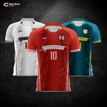 Saike cikers Football Suit Custom Men's Short Sleeve Training Suit Heat Sublimation Printing Group Buying Team Suit GW Thunder