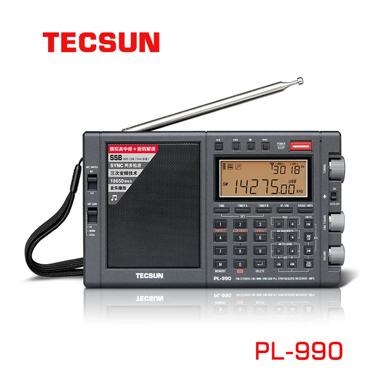 Портативное FM-приемник Desheng PL-990 с коротковолновым односторонним приемом, радиоплейер, Bluetooth-динамик