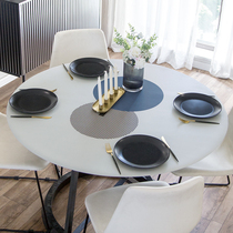 (Leather Table Mat) Home Leather Table Mat Meal Waterproof Anti-Oil Burn Free Tea Table Cortex Round Thickened Table Mat