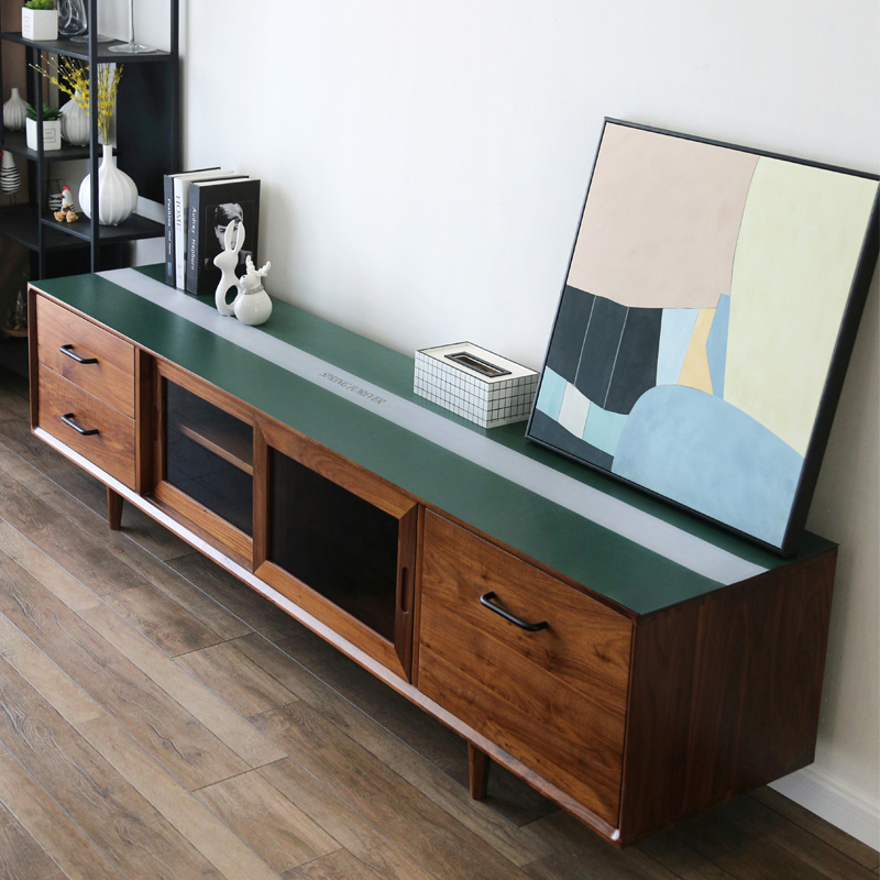 (Leather TV Cabinet Pad) Table Flag Home Waterproof, Oil-proof and Dust-proof TV Cabinet Pad Cover Cloth Tablecloth Customization