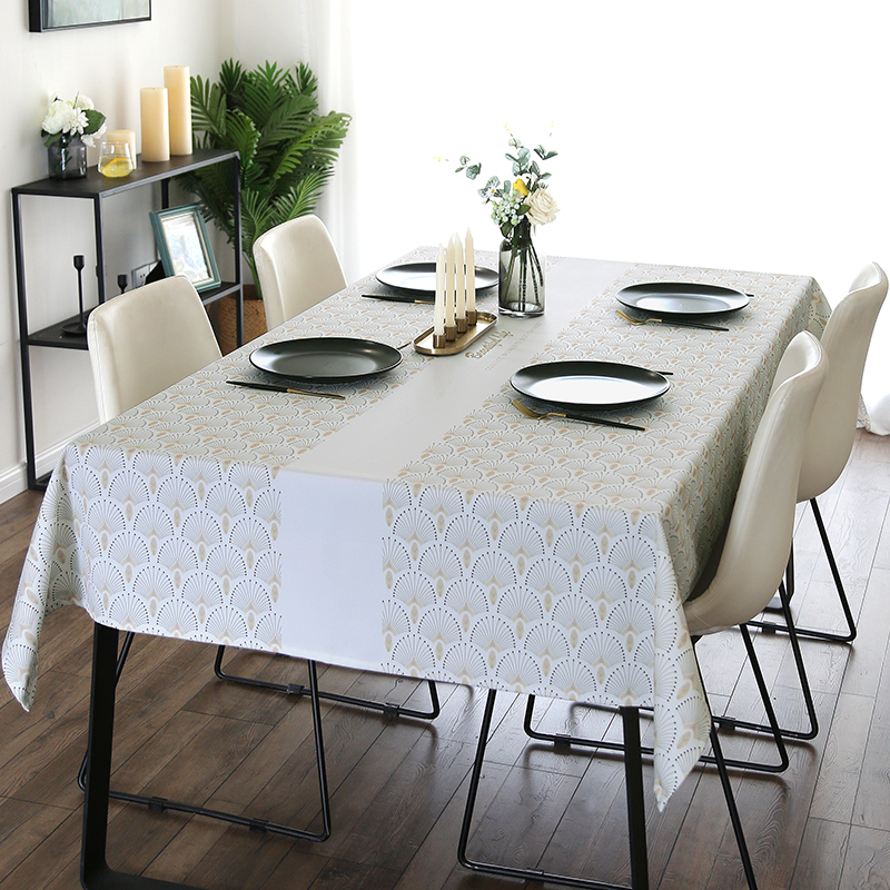 New Chinese square table cloth Home waterproof and anti-scalding and anti-scalding table cloth art tea mat TV cabinet Gaib