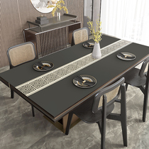 (leather table cushion) New Chinese light and luxurious wind table cushion waterproof and oil-free anti-burn and burn-proof living-room table long table cushion