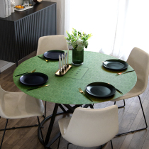 Waterproof Anti-Grease Anti-Slip Anti-Wash Minimalist Wind Leather Round Table Mat Table Tea Table Home Insulation Cover Cloth Customised