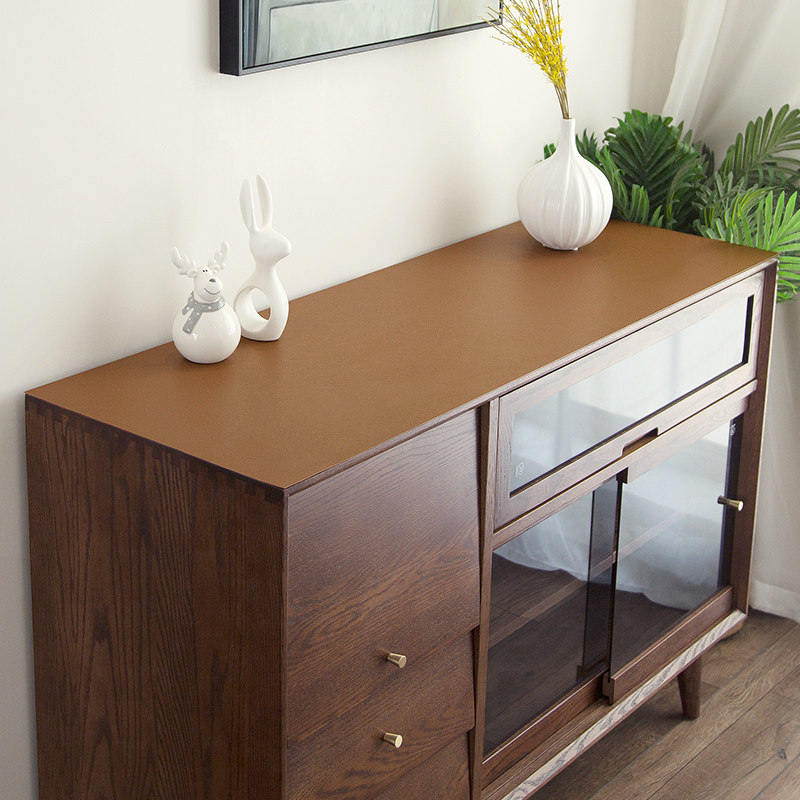 (leather side cabinet cushion) minimalist pure color waterproof and dust-free shoe cabinet corner cabinet home rectangular table cushion