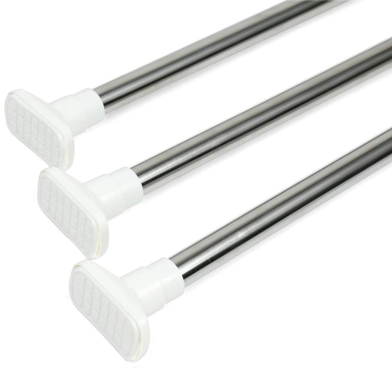 Free Punch Telescopic Rod Bath Curtain Rod Hanging Clothes Clotheshorse bathroom Makeup Room Frame Window Curtain Rod Bedroom Telescopic