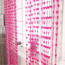 Aishangjia custom romantic small peach heart curtain curtain door curtain partition hanging curtain love entrance system decoration encryption