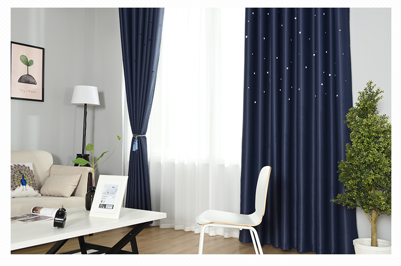 Star Castle rỗng màn rèm vải phòng khách hoàn thành phòng ngủ ánh sáng bóng cách nhiệt cô gái công chúa gió - Phụ kiện rèm cửa thanh treo rèm 3m