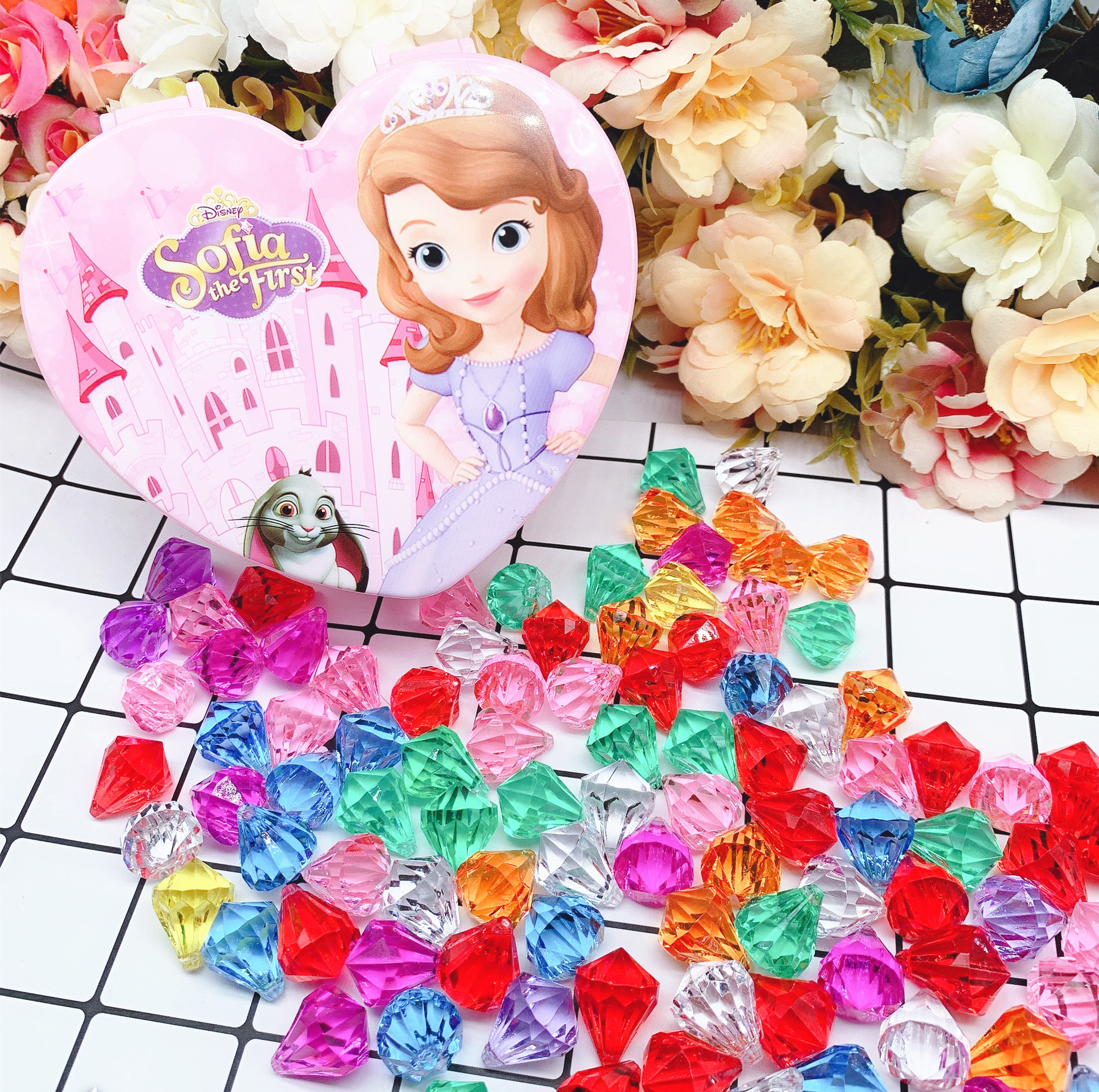 Đồ chơi trẻ em đá quý pha lê công chúa mơ ước đàn ông và phụ nữ trẻ em nhựa acrylic kim cương mẫu giáo đính cườm - Handmade / Creative DIY búp bê búp bê