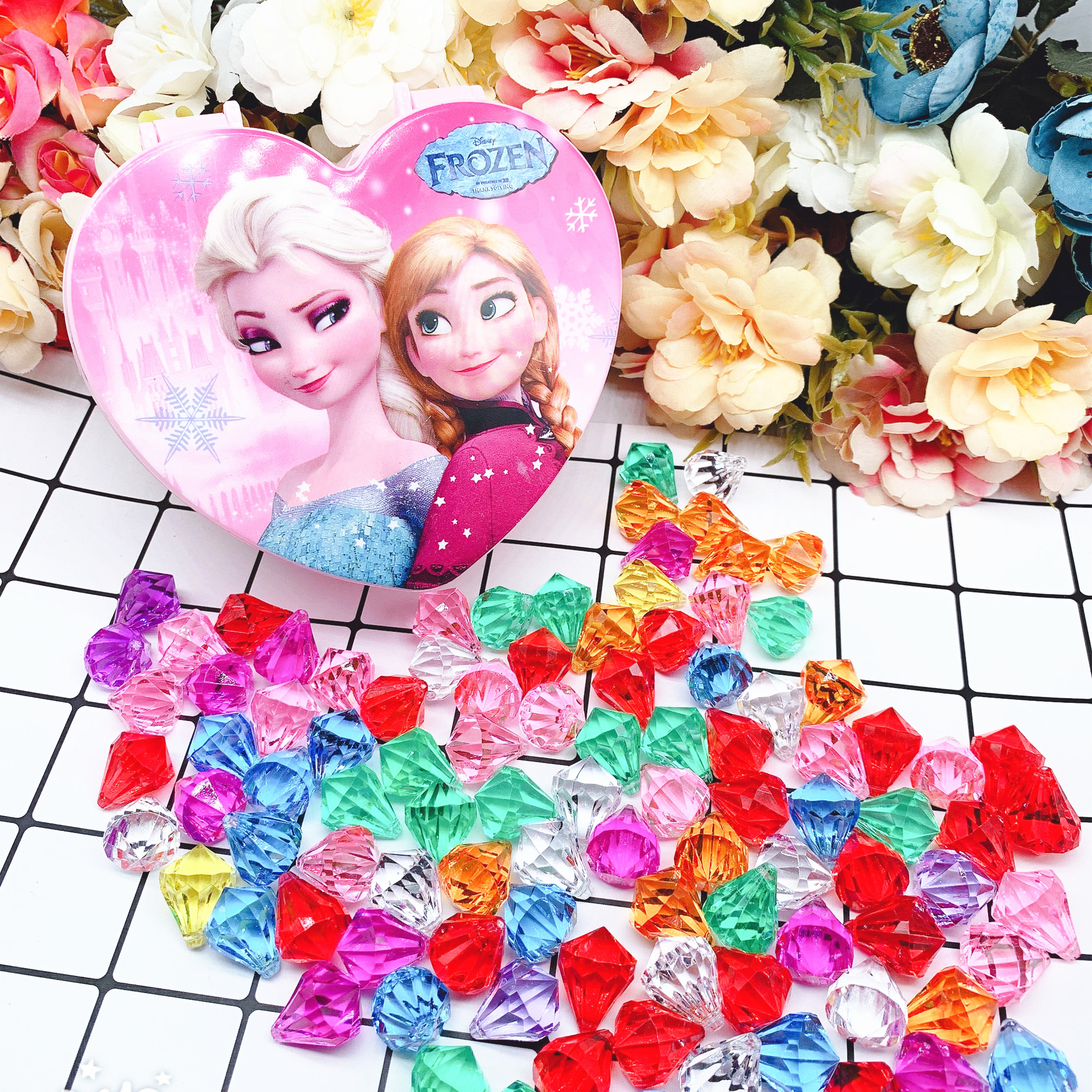 Đồ chơi trẻ em đá quý pha lê công chúa mơ ước đàn ông và phụ nữ trẻ em nhựa acrylic kim cương mẫu giáo đính cườm - Handmade / Creative DIY búp bê búp bê