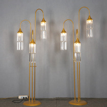 New wedding props luminous road lantern three-head Crystal road lead electroplating iron frame wedding stage welcome decoration