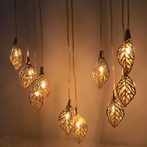 2020 new wedding props Golden Leaf Chandelier Edison bulb Dragon ball chandelier crystal wedding decoration ceiling