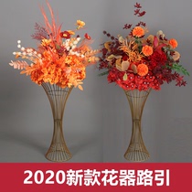 Wedding props Iron Road table flower wedding road guide stage layout props geometric Road Flower