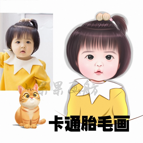 Мультяшная памятная шерстяная картина для новорожденных, «сделай сам», ручная роспись, делается под заказ