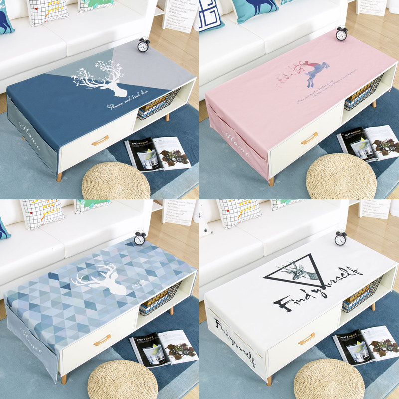 Nordic deer modern minimalist Testas table cloth Home Living room rectangular tea table cushions TV cabinet Gaib cotton numb-Taobao