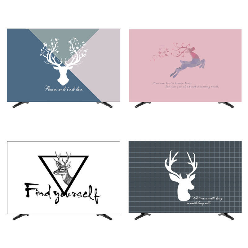 Nordic deer TV dust cover hanging LCD 55 inches 50 curved surface 65 cover cloth computer TV set wall hanging