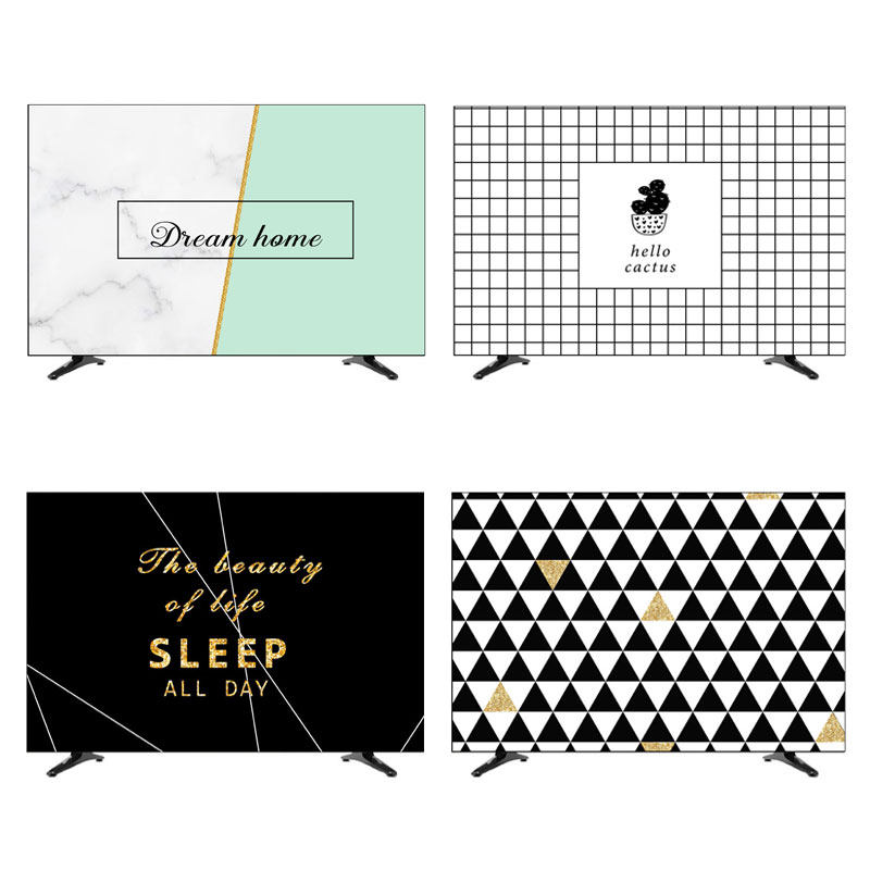 Nordic minimal TV dust cover hanging LCD 55 inch 50 curved 65 cover computer TV sleeve