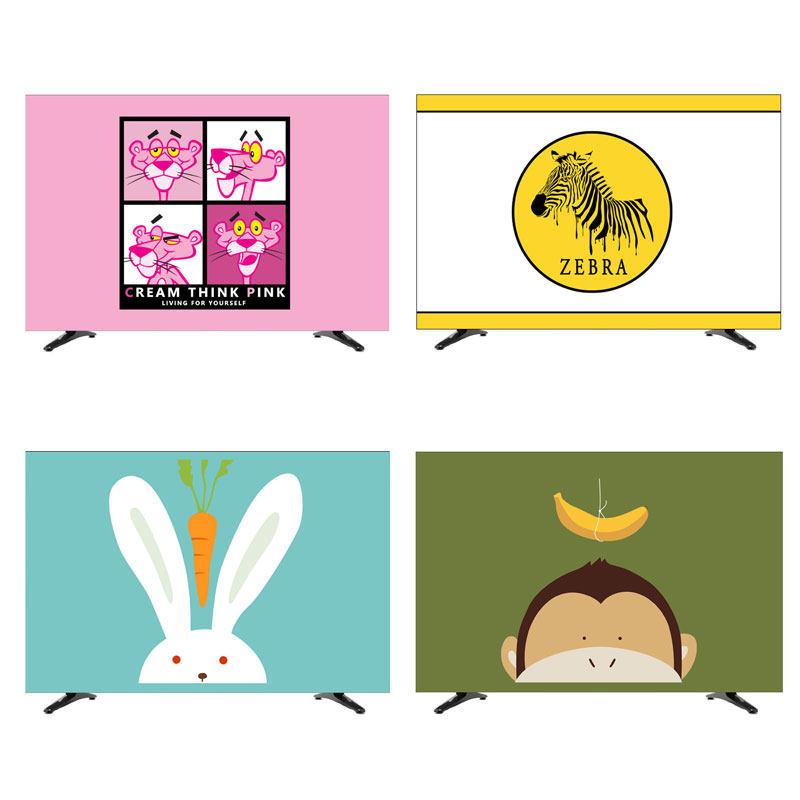 Cartoon TV cover dust cover hanging LCD 55 inches 50 surface 65 cover cloth computer TV set wall hanging