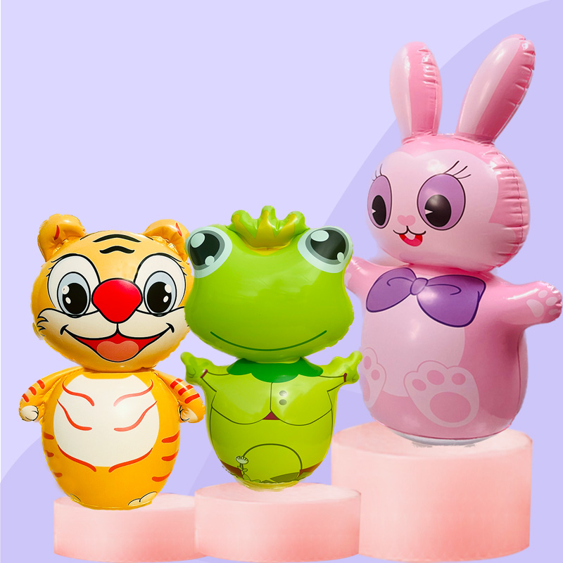 Child Inflatable Cartoon Rabbit Frog Tumbler tumbler Baby Toy Rabbit Sand Bag Bottom Penguin Tiger-Taobao