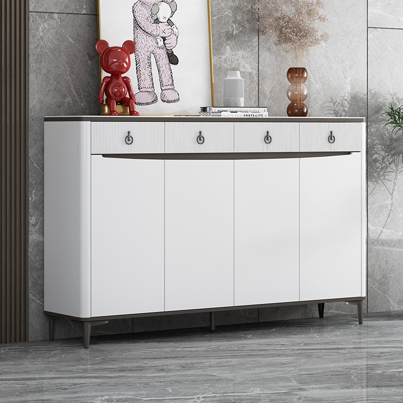 Light luxury rock plate paint shoe cabinet housedoor entry to the entrance room large capacity basalt cabinet modern minimalist new