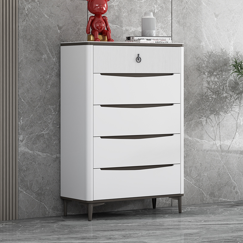 Rock Bucket Cabinet Simple Modern 4-5-7 Bucket Living Room Cabinet Bedroom Drawer Cabinet White Painting Locker