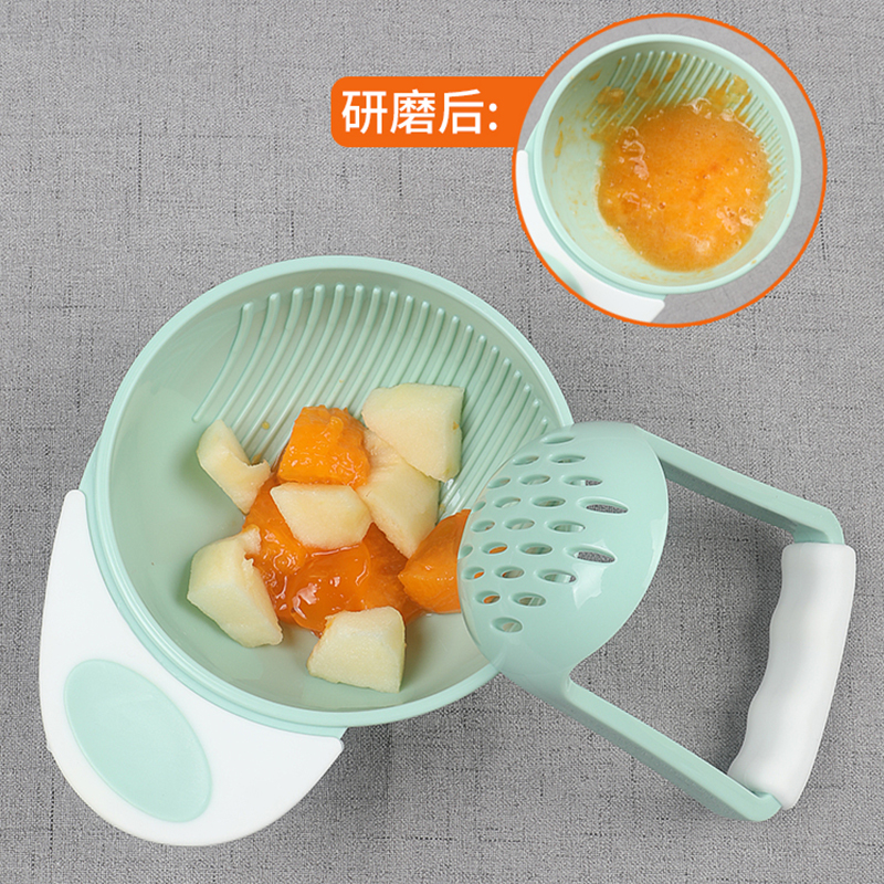 Baby Food Supplement Fruit Puree Food Grinder Manual Set Baby Food Supplement Tool Cooking Bowl Grinding Bowl Mashed