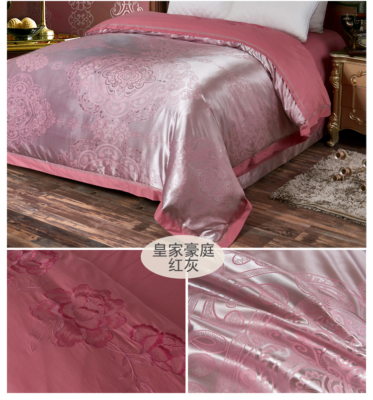 Chăn satin châu Âu bao gồm một mảnh thêu bông quilt bìa đơn giản thêu màu sắc cao cấp quà tặng đám cưới 2.3 - Quilt Covers chăn giá rẻ