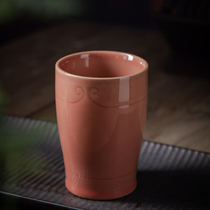 Retro Longquan Yue Kiln Celadon Teacup Ceramic Couple Cup Pair Cup Household Creative Coke Cup Drinking Cup Personal Cup