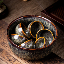 Kiln to large tea dishwashing waste water tank ceramic water cup washing Japanese kung fu tea set pen washing tea residue to build water basin