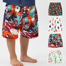 Han Fan childrens beach pants personality graffiti five points loose casual shorts in the big childrens holiday travel hot spring swimming trunks
