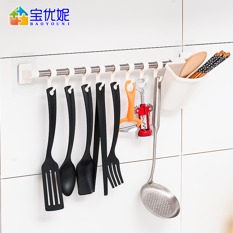 Kitchen hook rack non-perforated dressing room towel hook strong adhesive static stick seamless wall wall hook