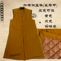 Autumn and winter monk clothes Cotton coat cotton jacket plus cotton warm long vest vest Men and women monks lay thick Galang Galang coat