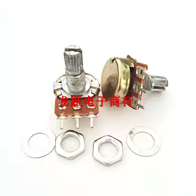 B10KB20K carbon film adjustable single turn potentiometer WH148-20K three-pin single row (joint) potentiometer 15MM