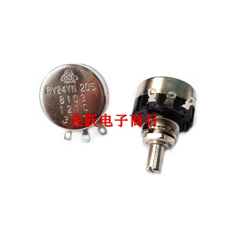 TOKYO TABLE PRODUCTION 2W PRECISION SINGLE RING CARBON FILM 10K 10K 20K 100K 500K 500K ADJUSTABLE POTENTIOMETERS