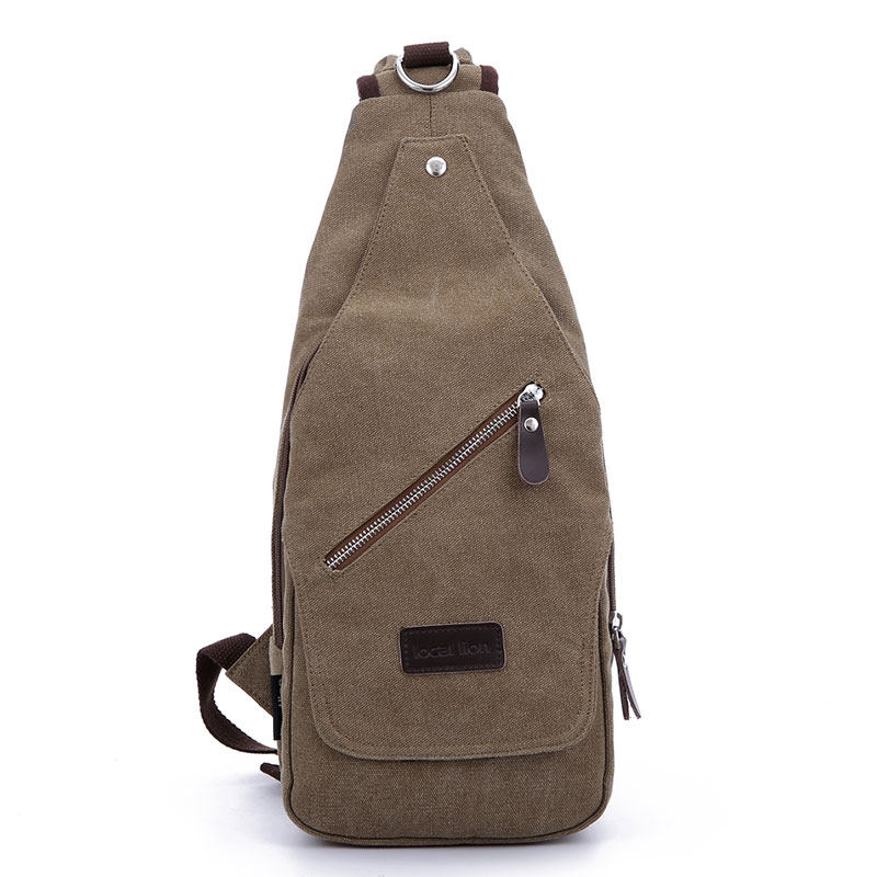 Package new single shoulder Male Inclined Satchel sport chest bag Han version Tidal Canvas Purse Chest Front Bag Men's Small Shoulder Bag
