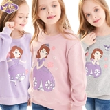 Дисней, бархатная детская толстовка, куртка для принцессы, футболка, в западном стиле, оверсайз