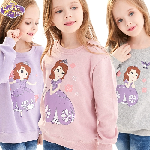 Дисней, бархатная детская толстовка, куртка для принцессы, футболка, в западном стиле, оверсайз