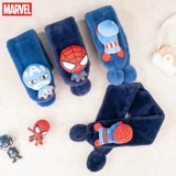 Дисней, детский зимний бархатный удерживающий тепло шарф для мальчиков, мультяшный шарф-платок