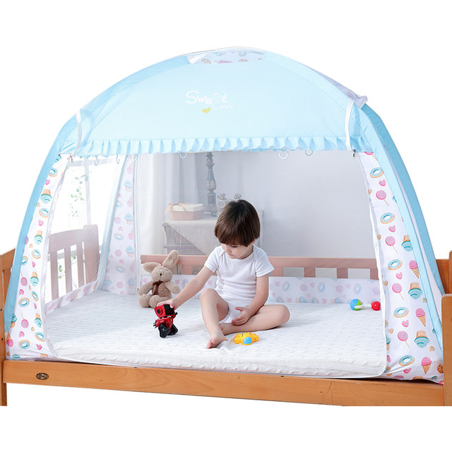 ຕຽງນອນຂອງເດັກນ້ອຍ mosquito net baby girl style pink boy baby universal folding anti-mosquito cover anti-fall yurt