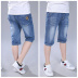 Chàng trai denim quần short mùa hè 3-15 tuổi cậu bé quần lăm lỏng mỏng bông đạn 7 phút trong cậu bé lớn Bảy quần 