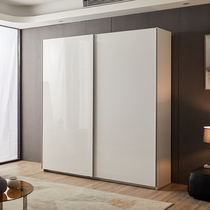 Big Nordic bedroom paint sliding door wardrobe whole plate sliding door cabinet bedroom furniture overall large wardrobe customized