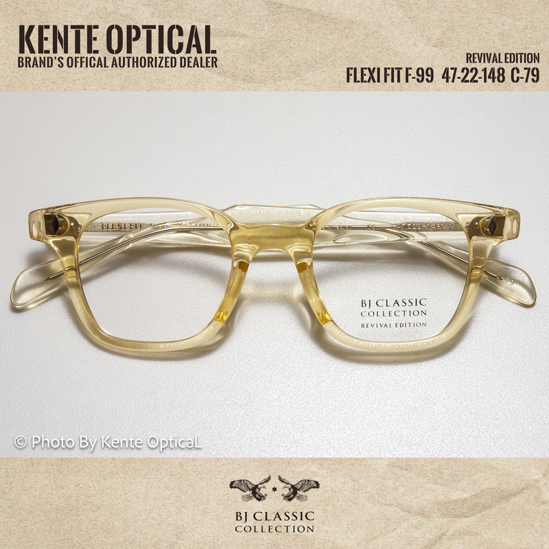 Bj Classic Glasses Flexi Fit F-99 Japanese Handmade Vintage Celluloid Official Authentic Product