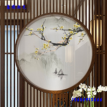 Customized Suzhou embroidery translucent gauze painting silk printing plus single and double-sided embroidery screen painting heart-shaped eyebrows