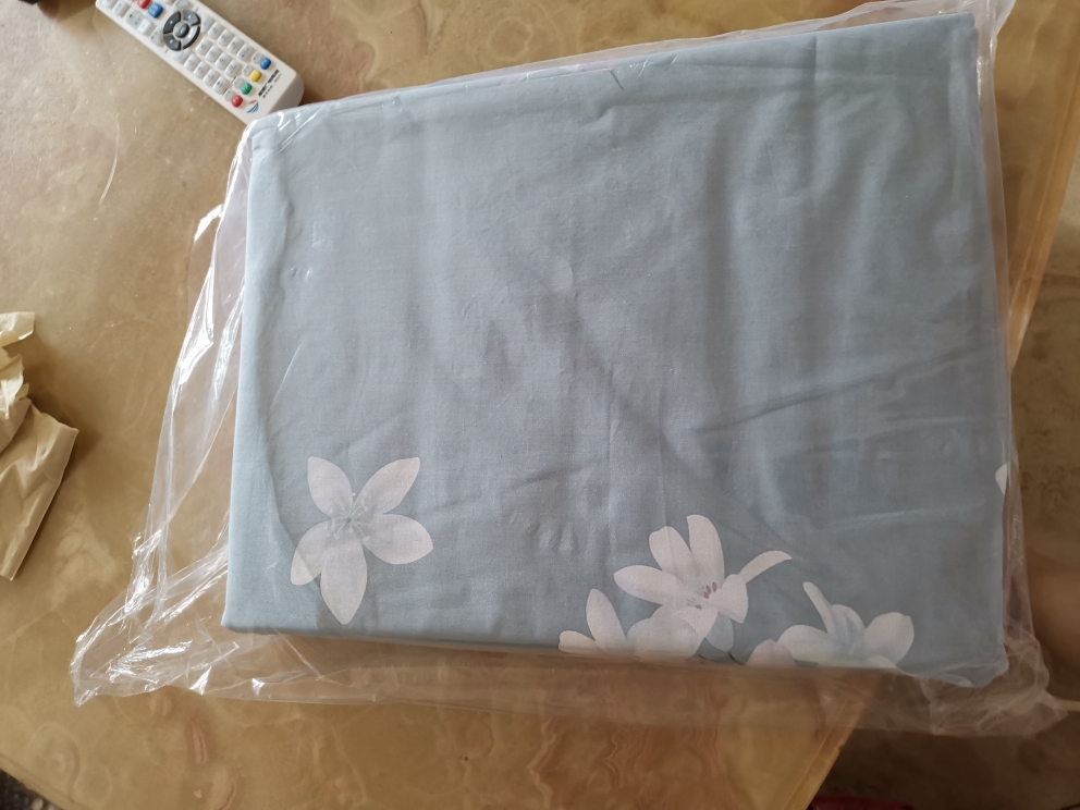 水星家纺全棉纯棉四件套床上用品蓝色被套花舞幽然2019新品！