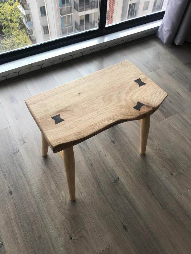 Nordic Day Style Clothing Shop Locker dressing stool Makeup Chair Solid Wood Door Wearing stool for tea stool Bench Hyun Guan