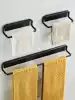 Free hole hanging towel rack Space aluminum wall-mounted wall single rod nail-free bathroom powder room bath towel rack